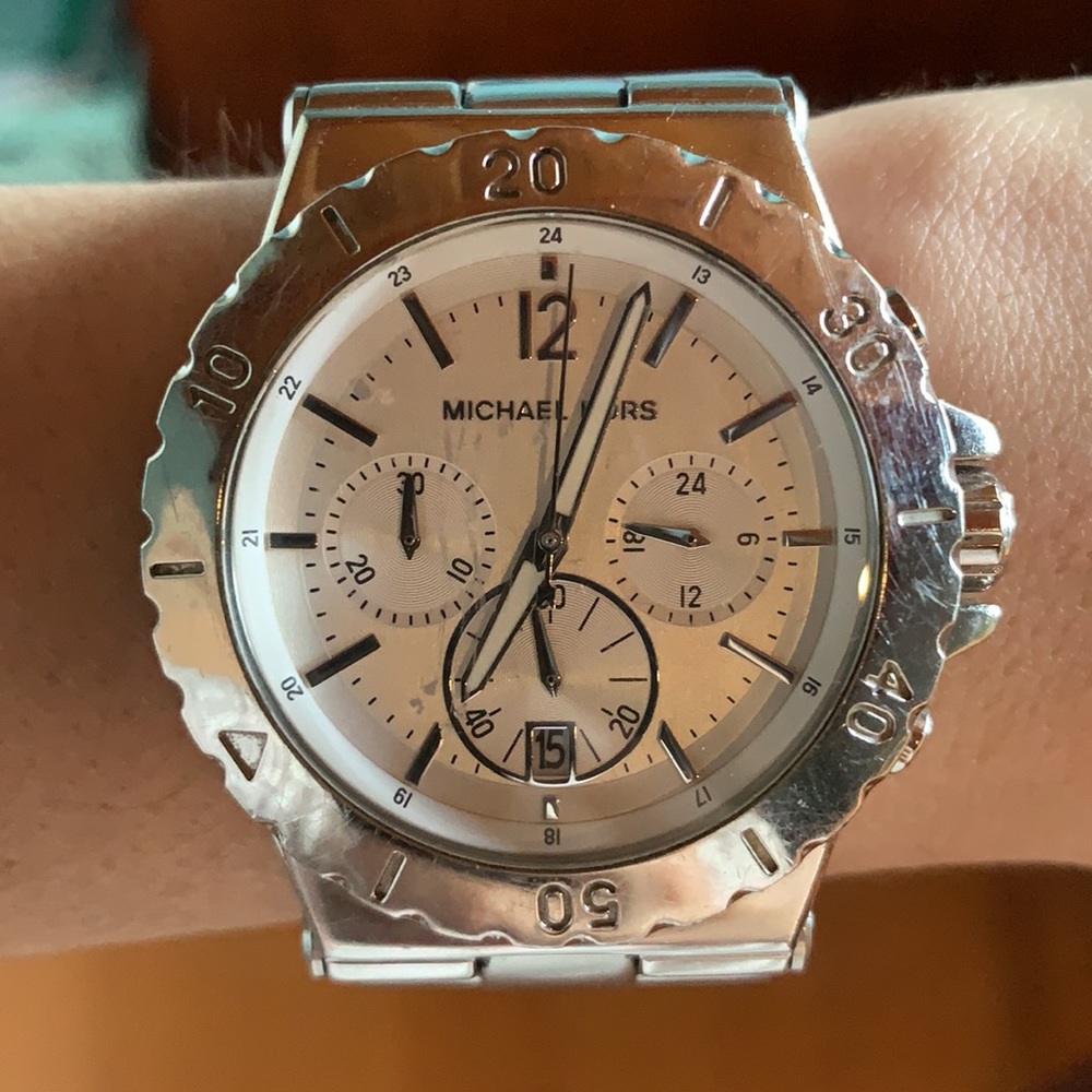 Michael Kors silver chronograph watch MK5312